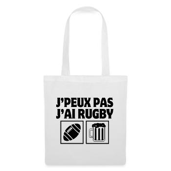 rugby, rugby sport, rugby humour - Sac en tissu - blanc - Devant
