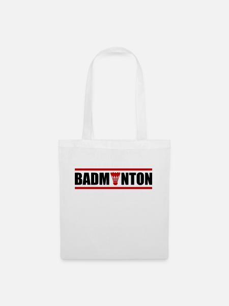 badminton - Stoffbeutel - Weiß