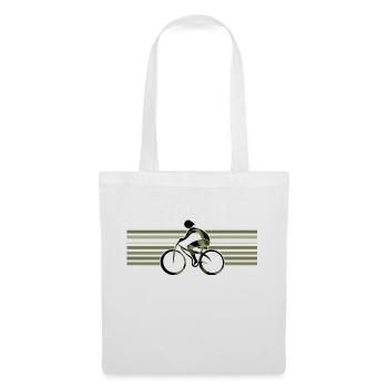 Cycliste - Sac en tissu - blanc - Devant