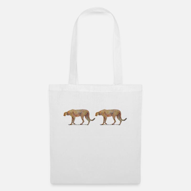 Mug Guépard Panorama - Sac en tissu - blanc