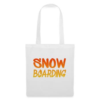 snowboardin, boarder - Stoffbeutel - Weiß - Vorne