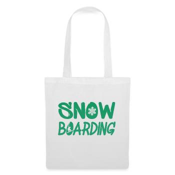snowboarden - Stoffbeutel - Weiß - Vorne