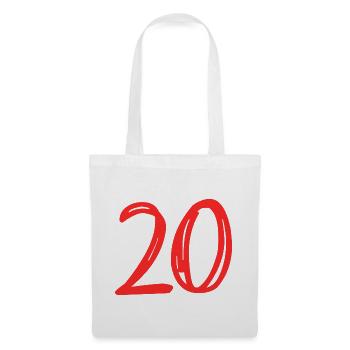 20. 20 YEARS. 20th ANNIVERSARY. 20TH ANNIVERSARY. - Tote Bag - white - Front
