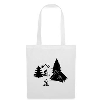 Bicycle holiday camping - Tote Bag - white - Front