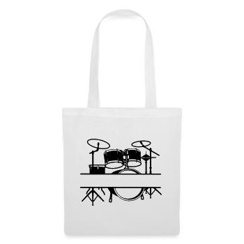 Drum Kit Name Banner Logo - Tote Bag - white - Front