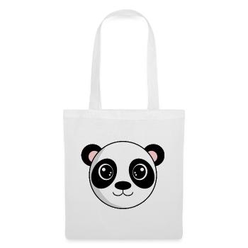 Tête de panda - Sac en tissu - blanc - Devant
