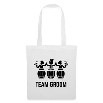 Team Groom (Junggesellenabschied / Bierfässer / B) - Stoffbeutel - Weiß - Vorne