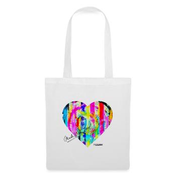 "MadeW-LOVE" by Acryl Galerie & Design - Stoffbeutel - Weiß - Vorne