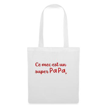 Super papa - Sac en tissu - blanc - Devant