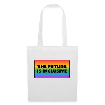 Die Zukunft ist inklusiv Gay Pride Regenbogen - Stoffbeutel - Weiß - Vorne