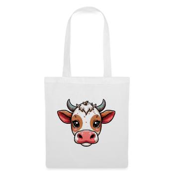 Vache - Sac en tissu - blanc - Devant
