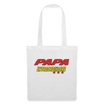PAPA EXTRAORDINAIRE - Sac en tissu - blanc - Devant