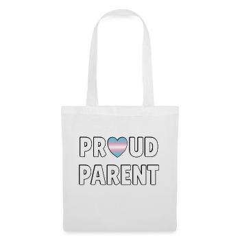 Fier parent - Drapeau trans - Sac en tissu - blanc - Devant