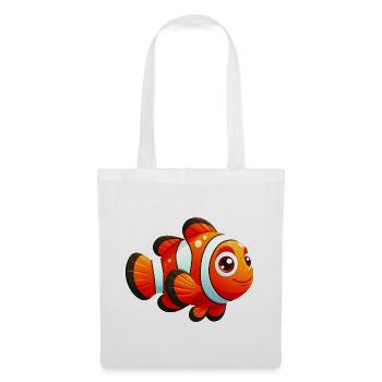 Poisson-clown - Sac en tissu - blanc - Devant