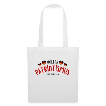 Voller Patriotismus (und Brezeln) - Stoffbeutel - Weiß - Vorne