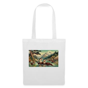 Laughing otters - Tote Bag - white - Front