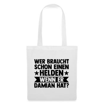 Prénom Damian - Sac en tissu - blanc - Devant