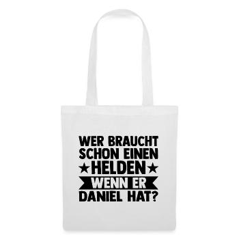 Prénom Daniel - Sac en tissu - blanc - Devant