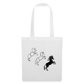 Draw me a black horse - Tote Bag - white - Front