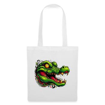 Alligator Crocodile - Tote Bag - white - Front