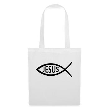 jesus fisch symbol - Stoffbeutel - Weiß - Vorne
