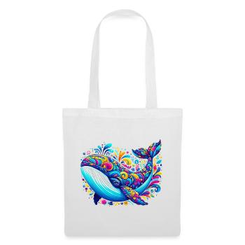 Baleine - Sac en tissu - blanc - Devant