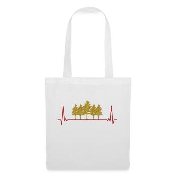Arbre des battements de cœur de la forêt - Sac en tissu - blanc - Devant