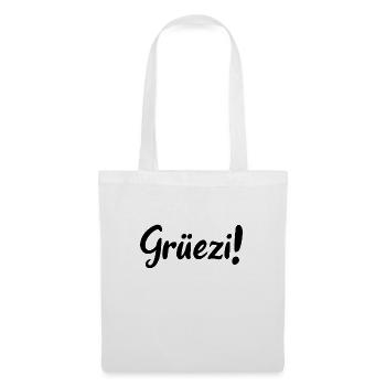 Grüezi - Schweiz - Switzerland - Swiss - Suisse - Stoffbeutel - Weiß - Vorne