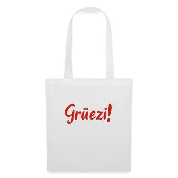 Grüezi - Schweiz - Switzerland - Swiss - Suisse - Stoffbeutel - Weiß - Vorne