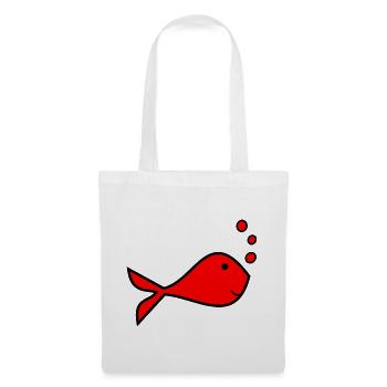 FISCH. SARDINE. APRILSCHERZ. MEER. OZEAN - Stoffbeutel - Weiß - Vorne