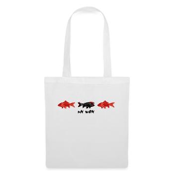 Ma façon de poisson rouge - Sac en tissu - blanc - Devant