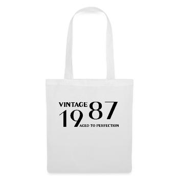 Vintage 1987 aged to perfection - Sac en tissu - blanc - Devant