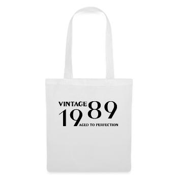 Vintage 1989 aged to perfection - Sac en tissu - blanc - Devant