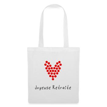 RETRAITE. RETRAITE. RETRAITEE. RETRAITE - Sac en tissu - blanc - Devant