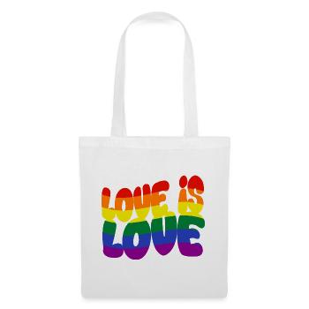 Love is Love – Stolz. Sichtbar. Selbstverständlich - Stoffbeutel - Weiß - Vorne