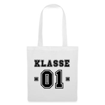KLASSE 1- Erstklässler Schulanfänger Einschulung - Stoffbeutel - Weiß - Vorne