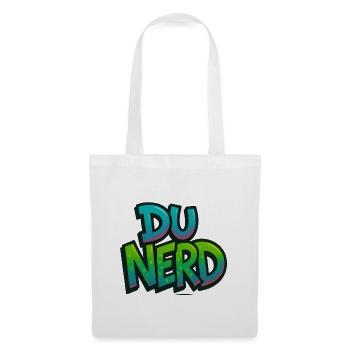 Nerd-Design mit Farbverlauf - Stoffbeutel - Weiß - Vorne
