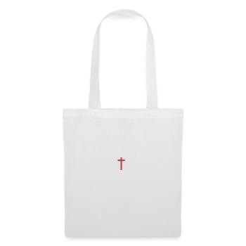 Minimalist Christian Cross Illustration - Tote Bag - white - Front