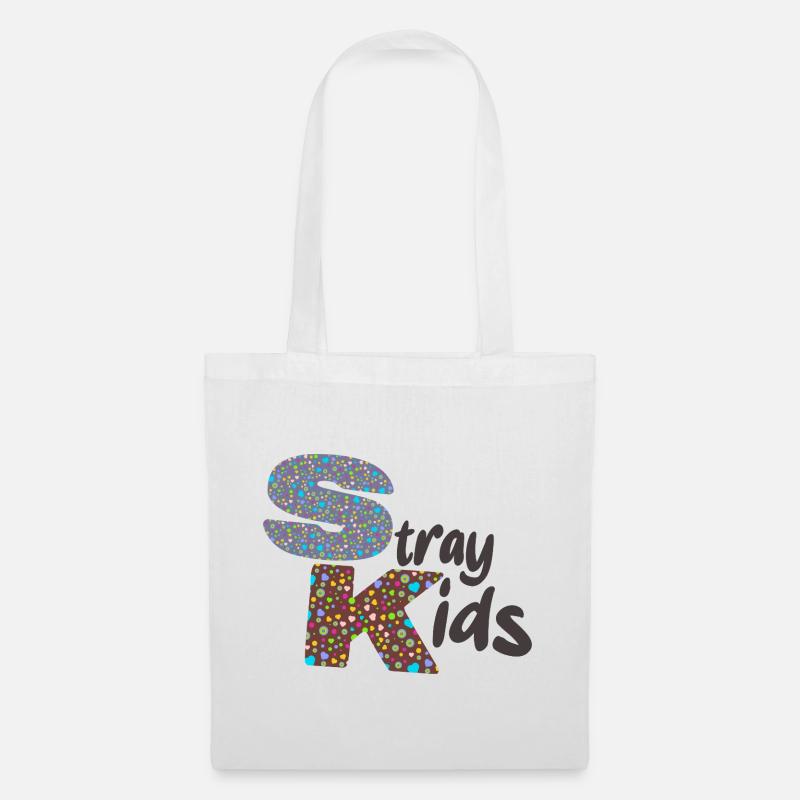 Stray children text - Tote Bag - white