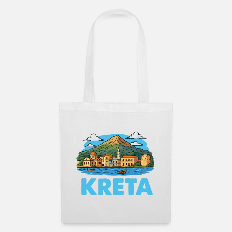 Kreta Insel - Stoffbeutel - Weiß