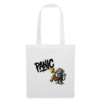 Singe expressif avec mégaphone - Sac en tissu - blanc - Devant