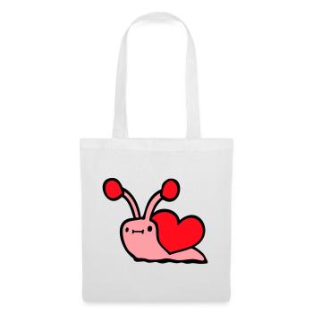 Snail Heart Snail Shell Cute Love Romantic - Tote Bag - white - Front