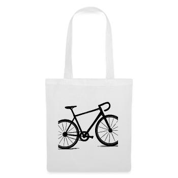 vélo de route vélo motif idée cadeau vélo - Sac en tissu - blanc - Devant