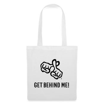 Mettez-vous derrière moi ! (Croix / Bible / Religion / 1C) - Sac en tissu - blanc - Devant