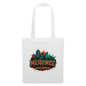Milwaukee Skyline Splash Wisconsin - Sac en tissu - blanc - Devant