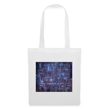 Neon Zukunftstypografie - Stoffbeutel - Weiß - Vorne