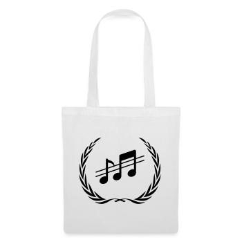 Musik Noten Kranz - Stoffbeutel - Weiß - Vorne