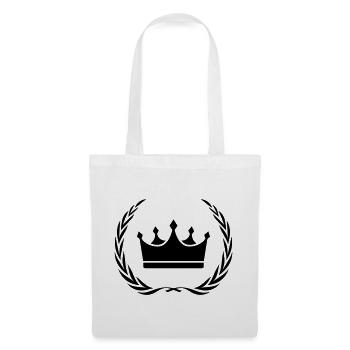 Couronne symbole couronne - Sac en tissu - blanc - Devant