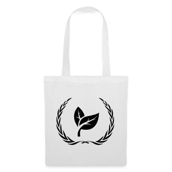 Couronne d’écologie de feuilles - Sac en tissu - blanc - Devant