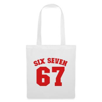 Six Seven Jersey Fun 67 Number 6-7 6 7 Six Seven - Tote Bag - white - Front